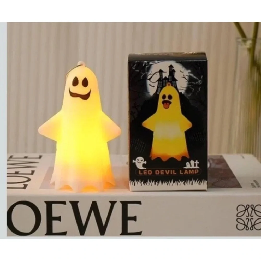5 Piece Led Light-Up Devil Ghosts Lamps Small Halloween Decorations Night Lights
